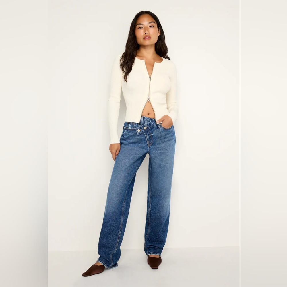 Good American Straight Leg Jeans in Classic Blue